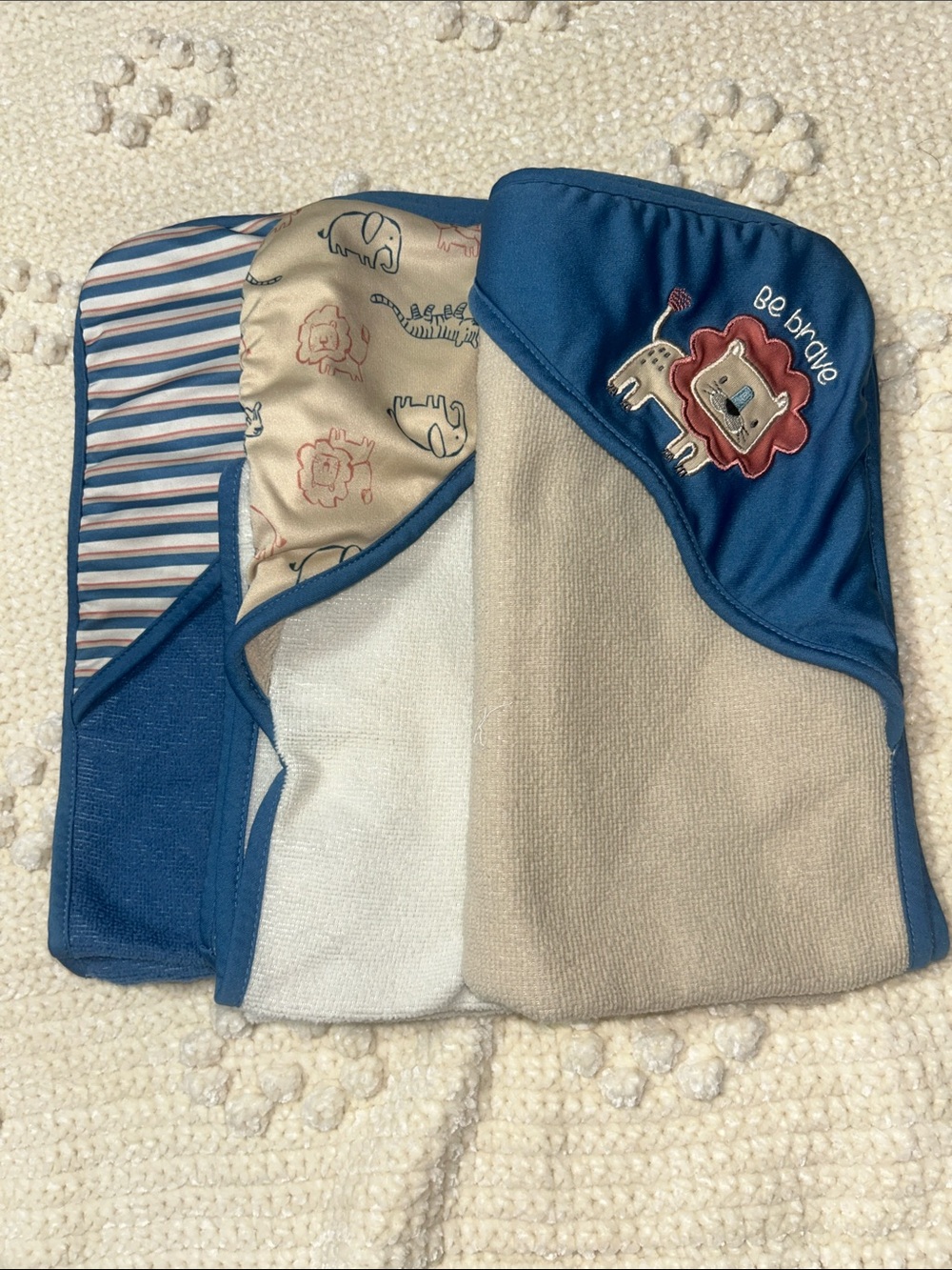 Baby Bath Towel Animal Safari Print